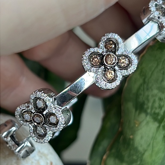 18 karat gold, and 3 carat diamond bracelet - Picture 12 of 17